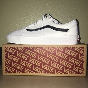 Vans Old Skool Leather Pop White and Black